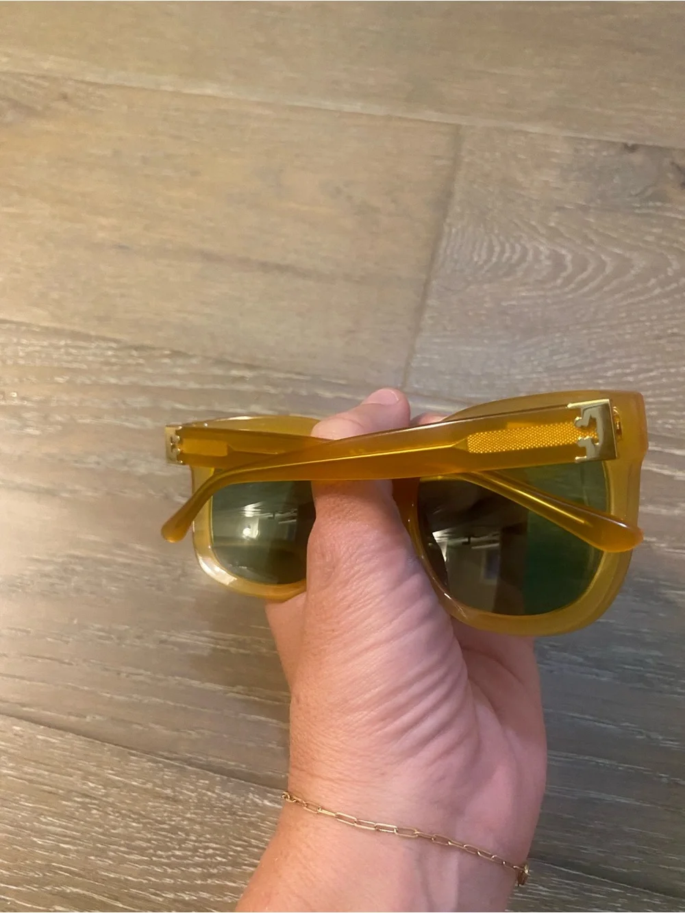 New Tory Burch Eleanor Square Sunglasses Glasses Yellow Orange Resort Cat Eye
